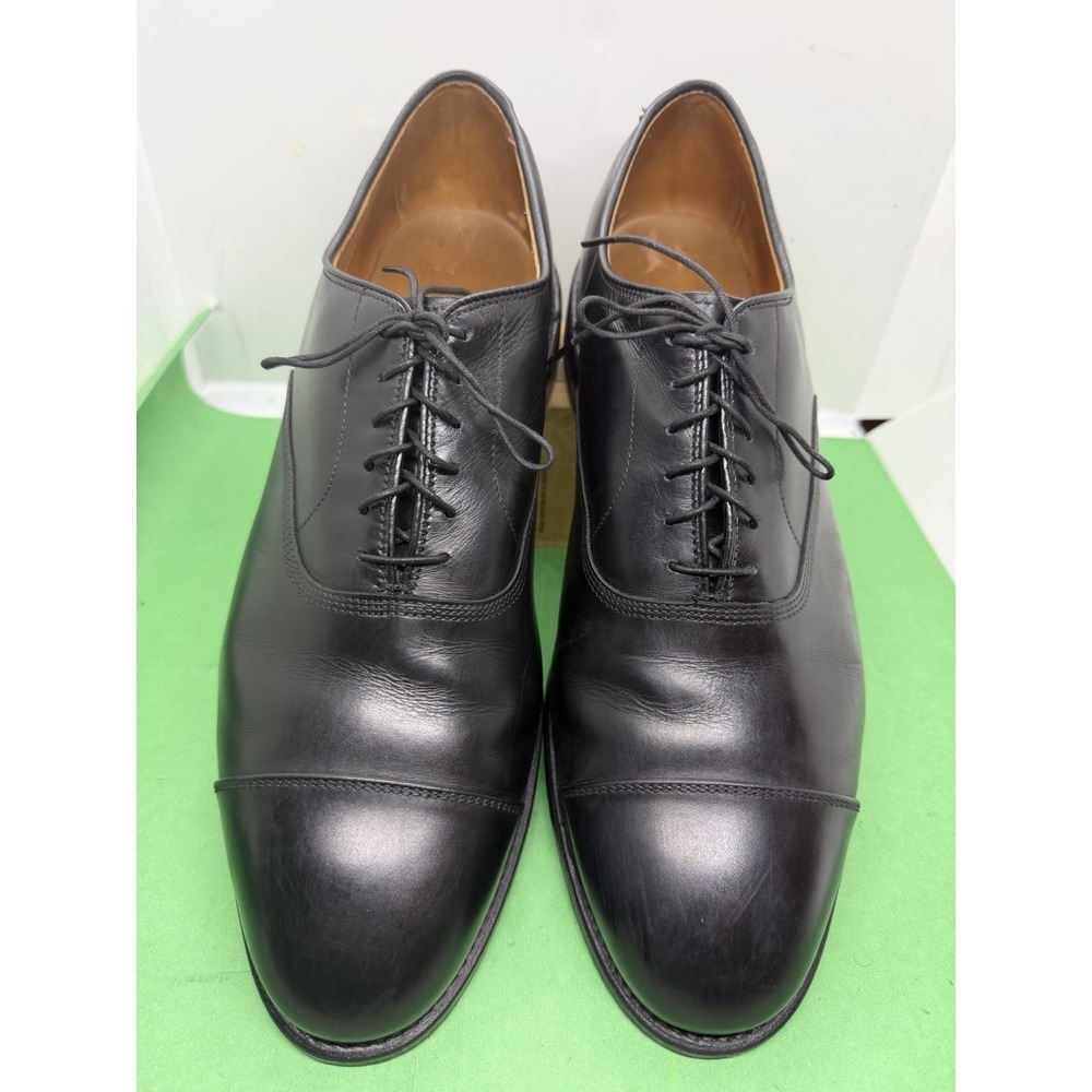 Allen Edmonds Park Avenue Black Leather Cap Toe Oxfords Dress Shoes Mens 12